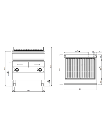 Parrilla de agua eléctrica profesional - Apta...