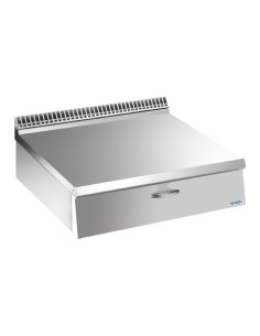 Neutral element with drawer - Stainless steel frame - Cm...