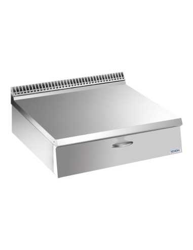 Neutral element with drawer - Stainless steel...