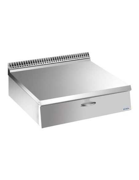 Neutral element with drawer - Stainless steel frame - Cm 80 x 73 x 25 h