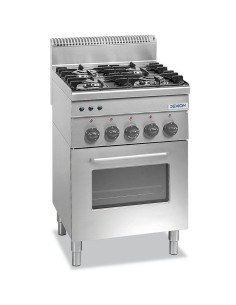 Professional gas stove with 4 burners - Power 2 x kW 2.7... 2