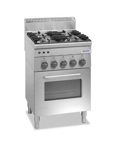 Professional gas stove with 4 burners - Power 2...