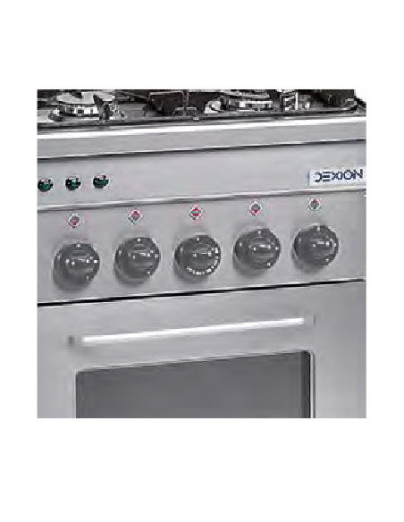 Professional gas stove with 4 burners - Power 2 x kW 2.7 + 2 x kW 3.15 - Electric oven - cm 60 x 60 x 85 h
