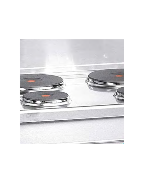 Cucina professionale elettrica con 2 piastre - Potenza 1 x Kw 1.5 + 1 x Kw 2.6 - Cm 40 x 60 x 27 h