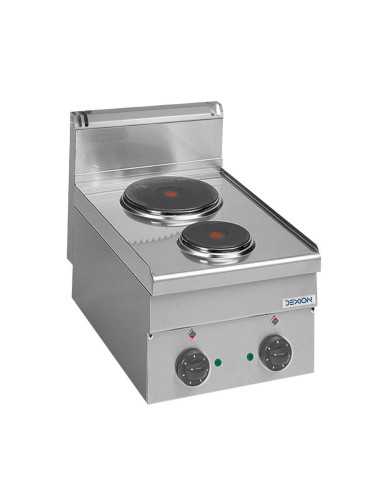Professional electric stove with 2 plates -...