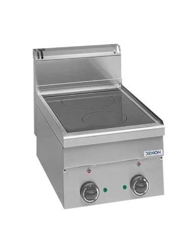 Professional glass-ceramic stove with 2 cooking...