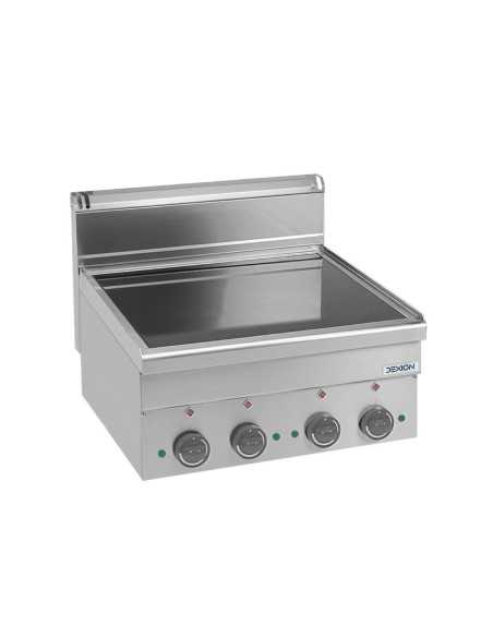 Professional glass-ceramic stove with 4 cooking zones - Power 2xkW 1.8 + 2xkW 2.5 - Cm 60 x 60 x 27 h