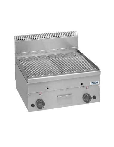 Fry top professionale a gas con piastra rigata...