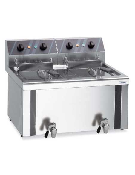 Professional electric fryer with 2 tanks liters 10+10 - Power kW 18 - Cm 78 x 65.5 x 31/45h