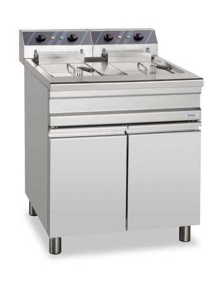 Professional electric deep fryer with 2 tanks 12+12 liters - Cm 75 x 65.5 x 84.5/98.5 h