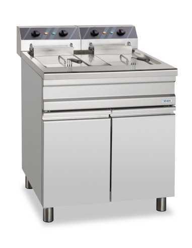 Professional electric deep fryer with 2 tanks...