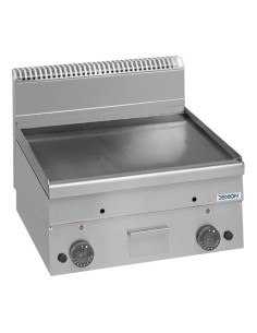 Professional electric fry top with smooth steel plate -...