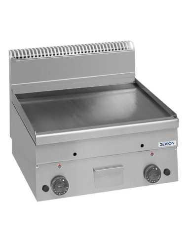 Professional electric fry top with smooth steel...