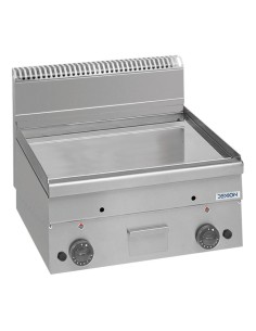 Professional electric fry top with smooth chrome plate -...