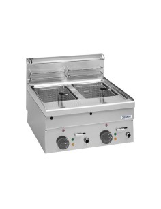 Freidora eléctrica profesional con 2 cubetas litros 10+10... 2