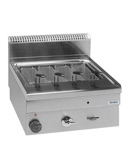 Cocedor de pasta a gas profesional con una capacidad de 25 litros - Energía kW 11 - Cm 60 x 60 x 27 h