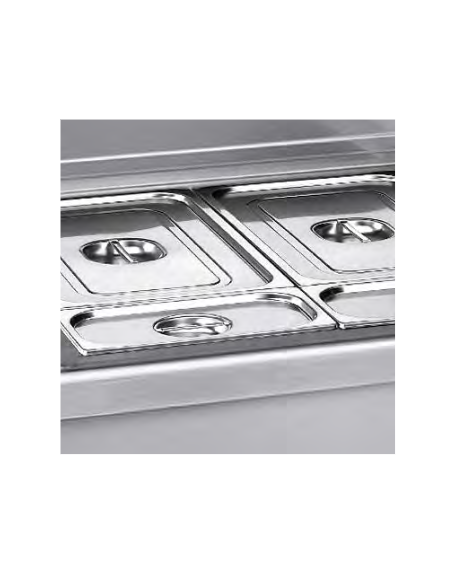 Bagnomaria professionale gas con 1 vasca - Potenza kW 2.15 - cm 40 x 60 x 27 h