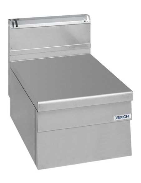 Elemento neutro con cajón - Estructura de acero inoxidable - Cm 40 x 60 x 27 h
