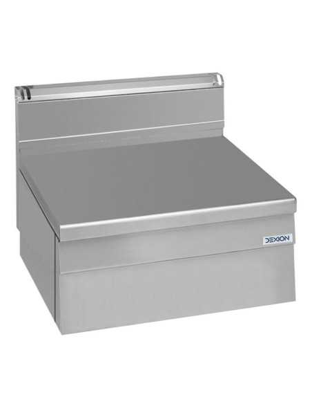 Elemento neutro con cajón - Estructura de acero inoxidable - Cm 60 x 60 x 27 h