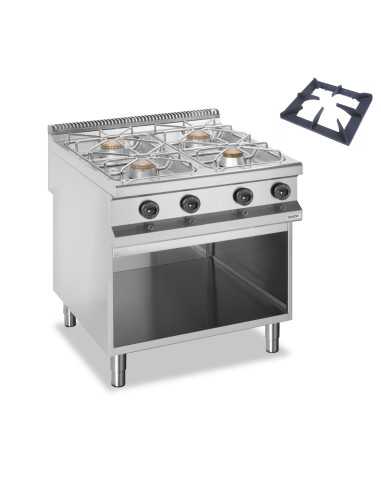 Professional gas stove with 4 burners - Power 4...