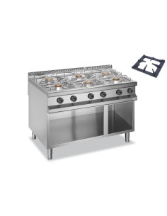 Professional gas stove with 6 burners - Power 6 x kW 5.5... 2