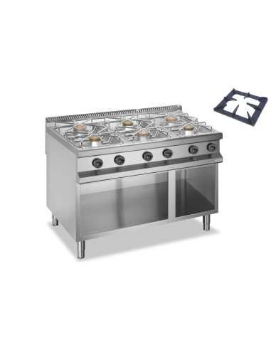 Professional gas stove with 6 burners - Power 6...