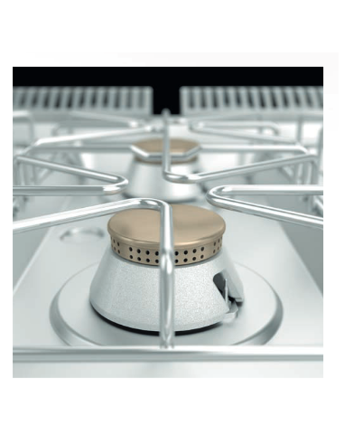 Cocina de gas profesional con 6 quemadores -...
