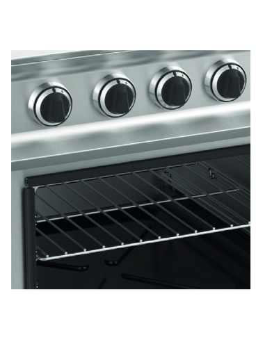 Cocina de gas profesional con 6 quemadores -...