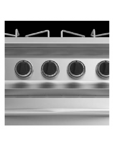 Cocina de gas profesional con 6 quemadores -...