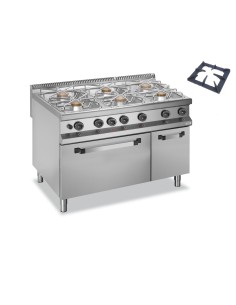 Professional gas stove with 6 burners - Power 6 x kW 5.5... 2