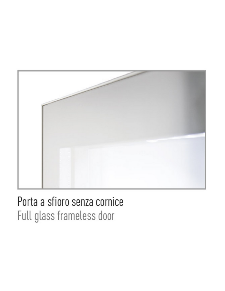 258 Lt pastry display case with 4 sides glass - Temperature +2°/ +8°C - cm 45 x 65 x 195 h