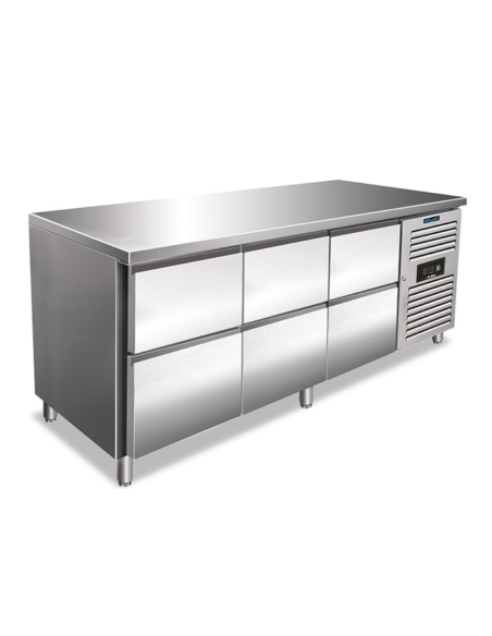 Mesa Refrigerada con 3 Cajones Refrigerados 1/2 - cm 179.5 x 70 x 86 h
