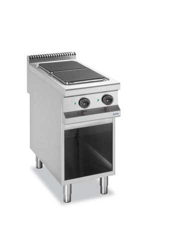 Professional electric stove with 2 square...