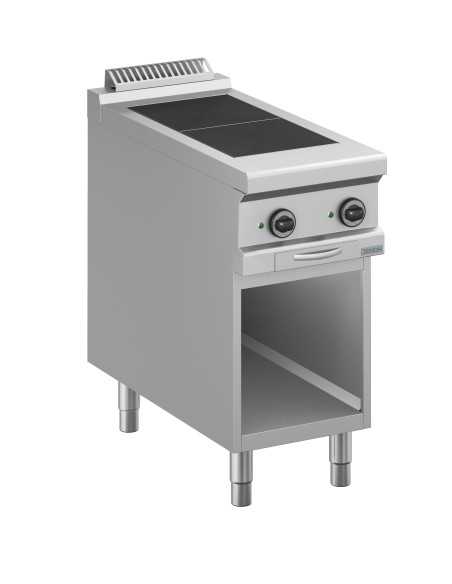 Cocina eléctrica profesional con 2 placas cuadradas rebajadas - Energía 2 x kW 2.5 - cm 40 x 90 x 85 h