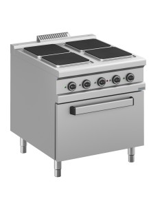 Professional electric stove with 4 square plates - Power...