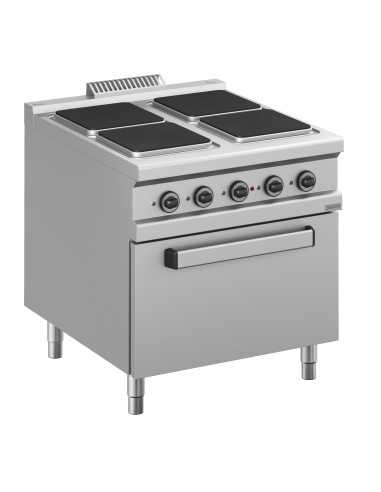 Professional electric stove with 4 square...