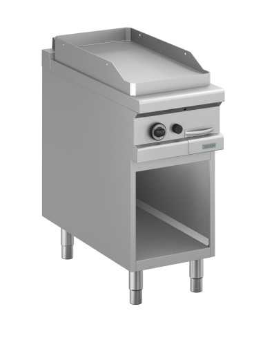 Professional gas fry top with smooth stainless...