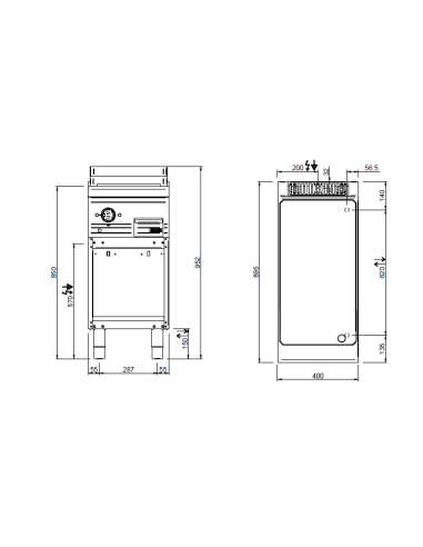 copy of Professional gas fry top with smooth...