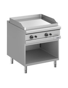 Fry top de gas profesional con placa cromada lisa -... 2