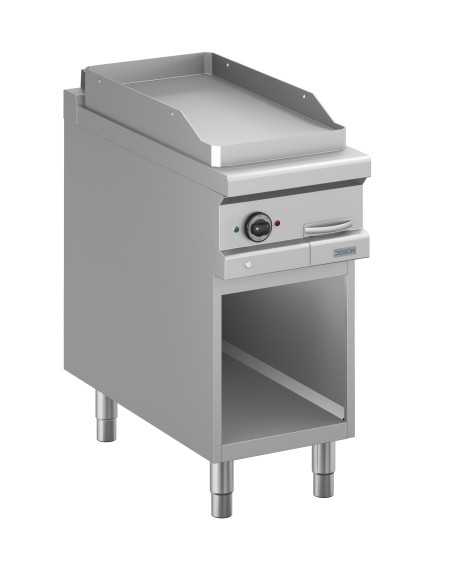 Fry top eléctrico profesional con placa lisa - Energía kW 6 - Cm 40 x 90 x 85 h
