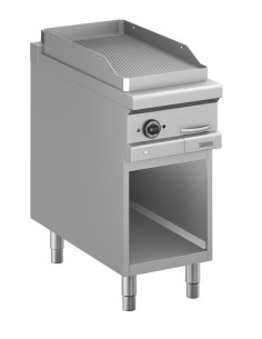 Professional electric fry top with grooved plate - Power...