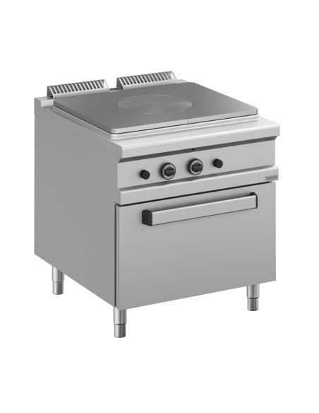 Cocina de gas profesional todo fuegos - Energía Kw 12 - Horno de gas - Cm 80 x 90 x 85 h