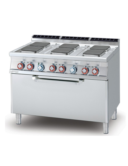 Electric kitchen - N. 6 plates - Static electric oven - cm 120 x 70.5 x 90 h
