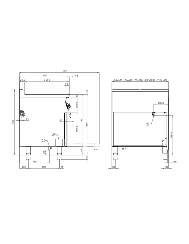 Electric kitchen - N. 6 plates - Static...