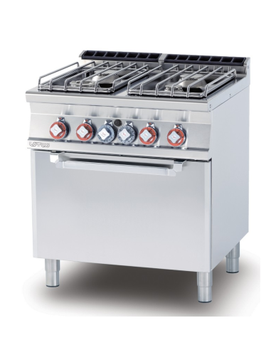 Cocina de gas profesional con 4 quemadores -...