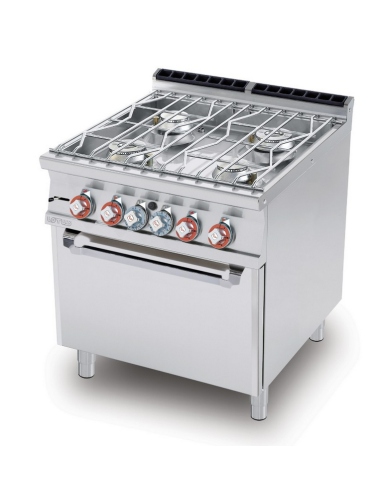 Professional gas water stove with 4 burners -...