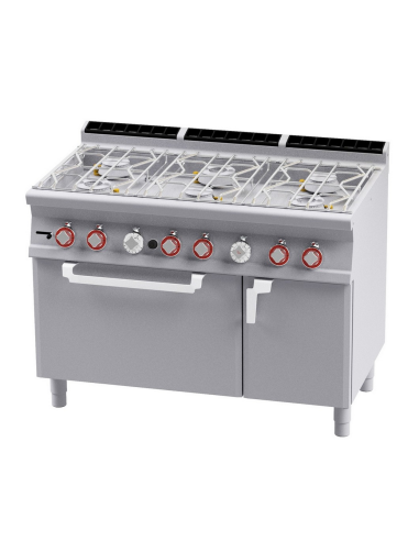 Cucina acqua professionale a gas con 6 fuochi -...
