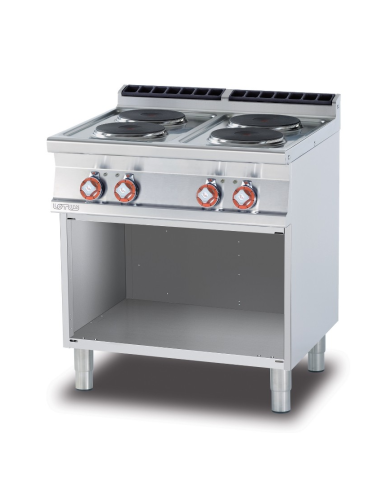 Cocina eléctrica profesional con 4 placas...
