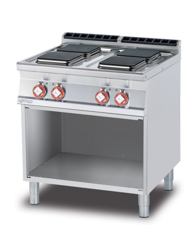 Cocina eléctrica profesional con 4 placas...
