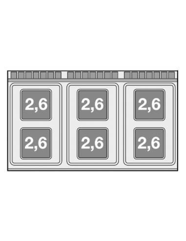 Cucina professionale elettrica con 6 piastre...